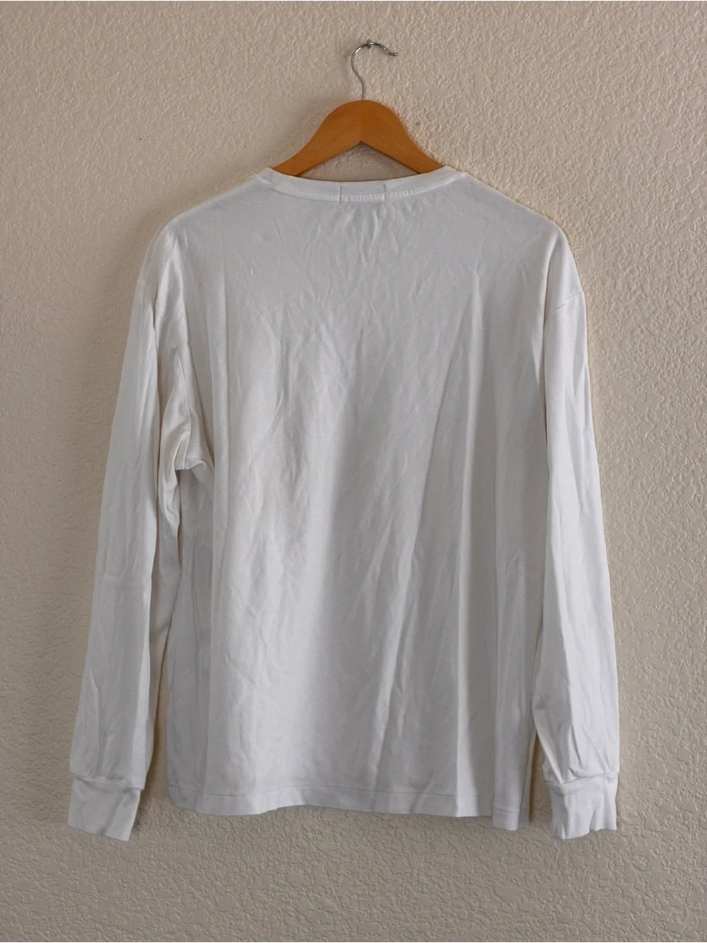 Polo Ralph Lauren | like new white cotton crew neck long sleeve emblem t-shirt